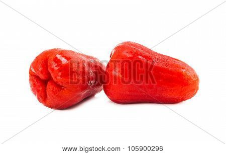Roes apple fruit isolated on white background