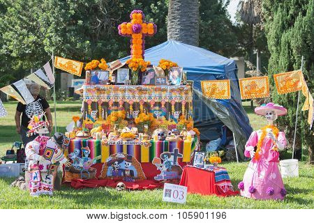 Traditional Mexican Altar Installation.