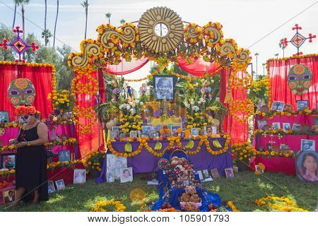 Traditional Mexican Altar Installation.