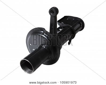 shock absorber for front wheels of motor vehicles isolated on white background