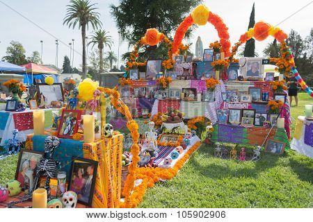 Traditional Mexican Altar Installation.