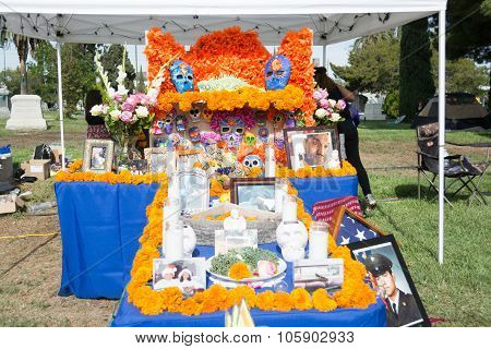 Traditional Mexican Altar Installation.