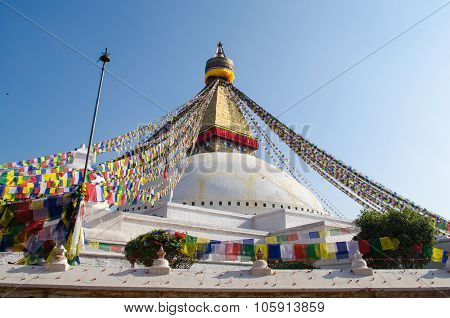 Stupa Swayambhunath In The Kathmandu, Nepal