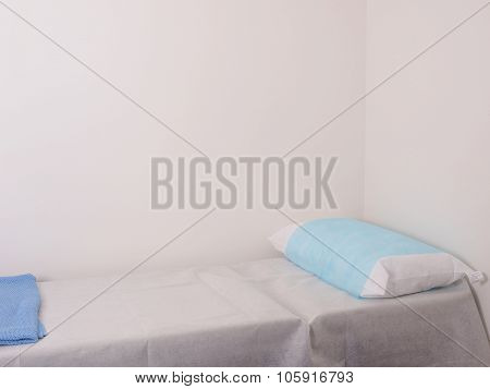 Clean organized first aid bed