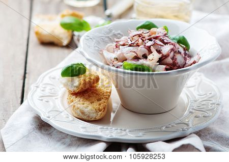 Octopus Carpaccio In The Table