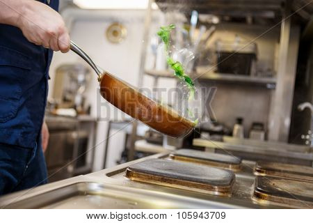 Chef in restaurant kitchen