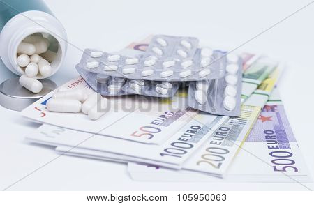 Pills and money