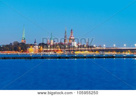 View Riga at sunset.