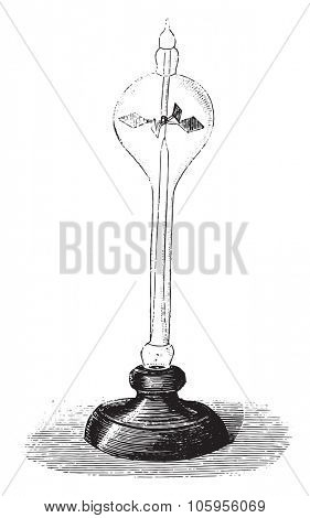 The radiometer, vintage engraved illustration. Magasin Pittoresque 1878.