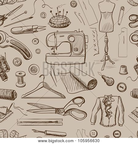 Hand drawn sewing pattern
