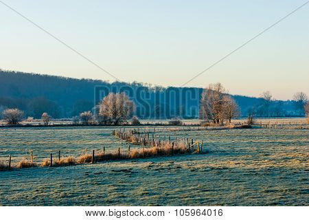 Sunrise At Ruhrwiesen In Schwerte, Germany