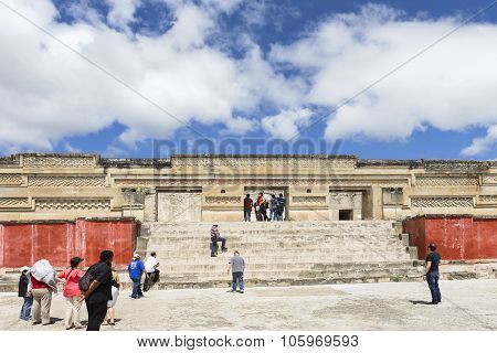 The Church Of San Pablo in Mitla, Oaxaca, Mexico.