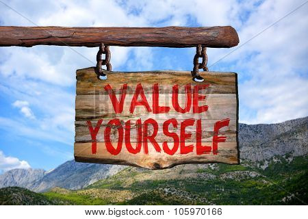 Value Yourself Sign