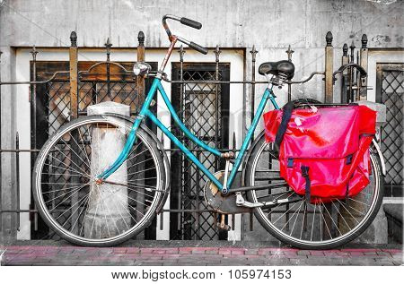 bikes in Amsterdam. retro picture