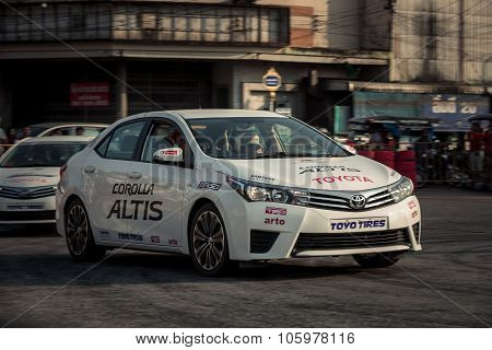 Car Performance On The  Track With Motion Blur