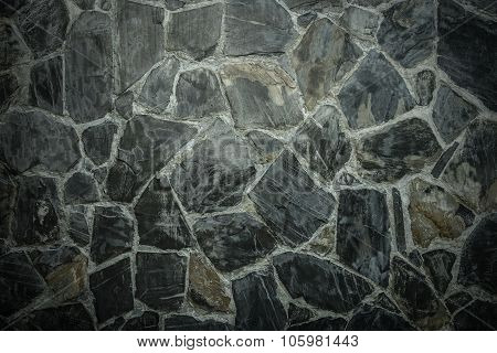 Stone wall for background.