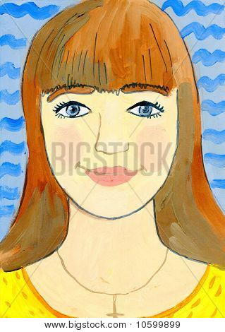 Porträtt av flickan