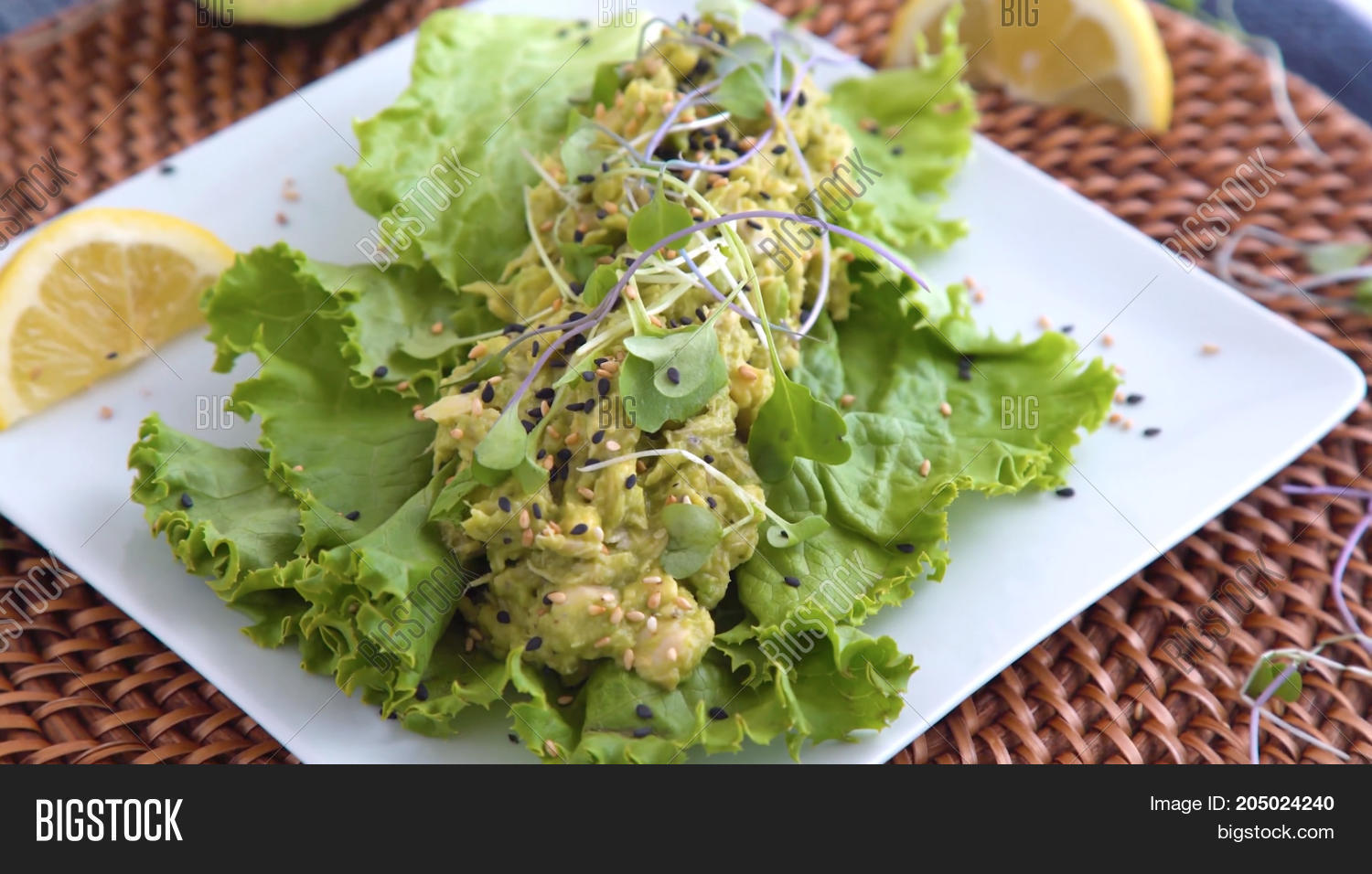 Plate Lettuce Salad Image & Photo (Free Trial) Bigstock