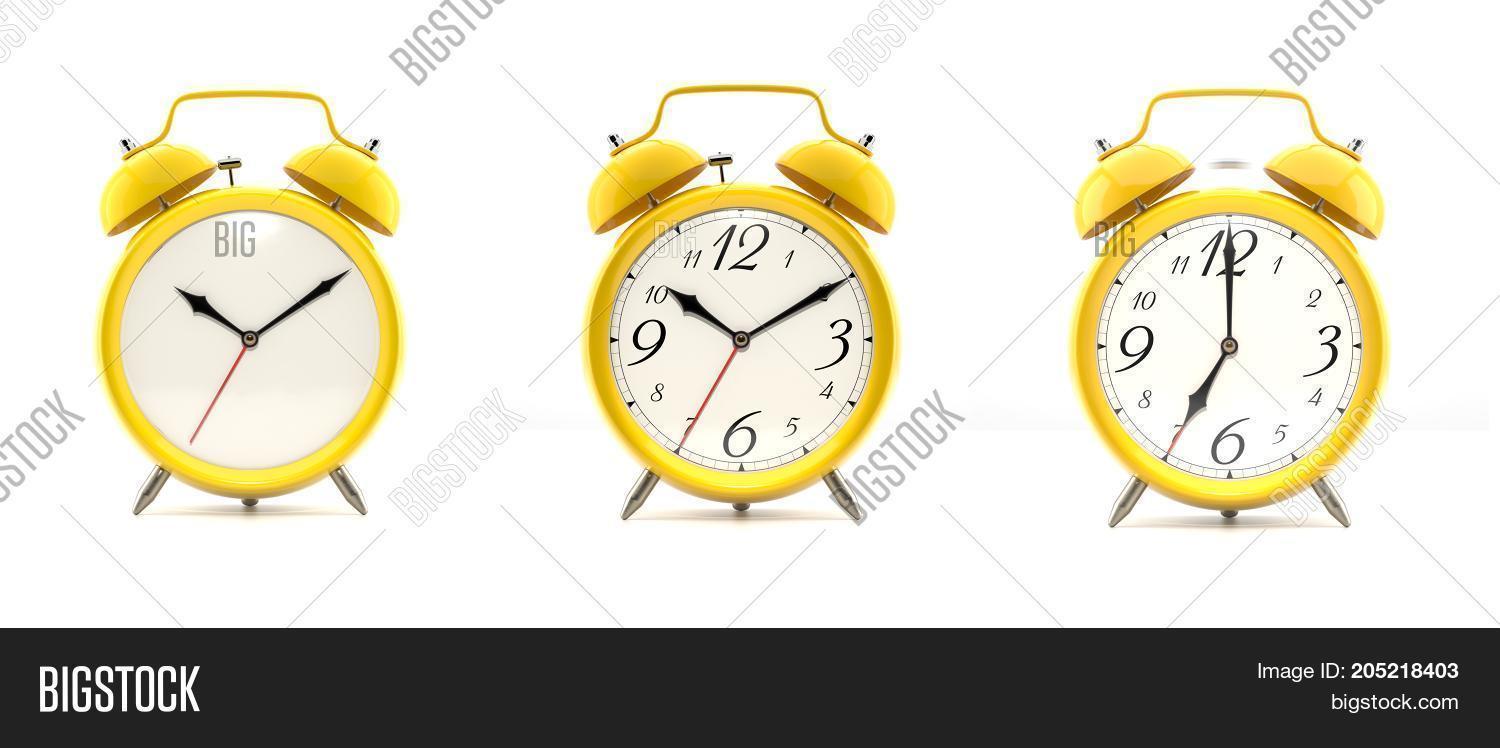 Set 3 Alarm Clocks Image & Photo (Free Trial) | Bigstock
