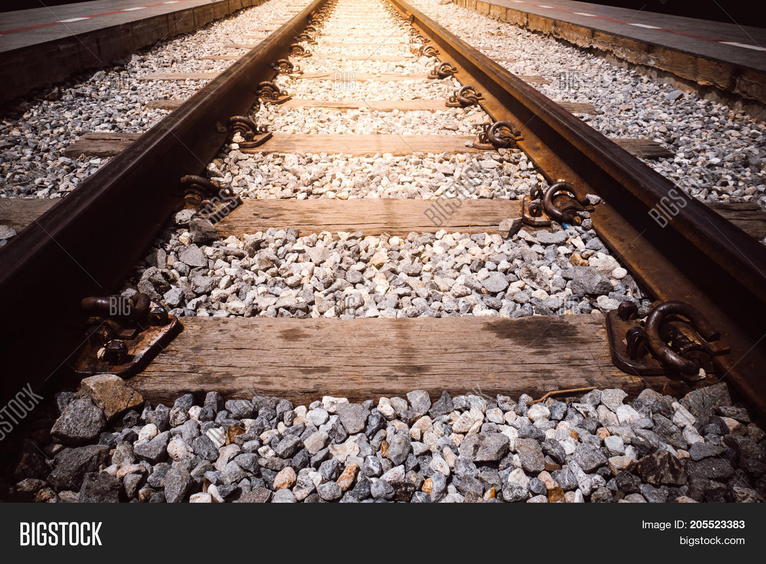 Close Railway Tracks Image & Photo (Free Trial) Bigstock