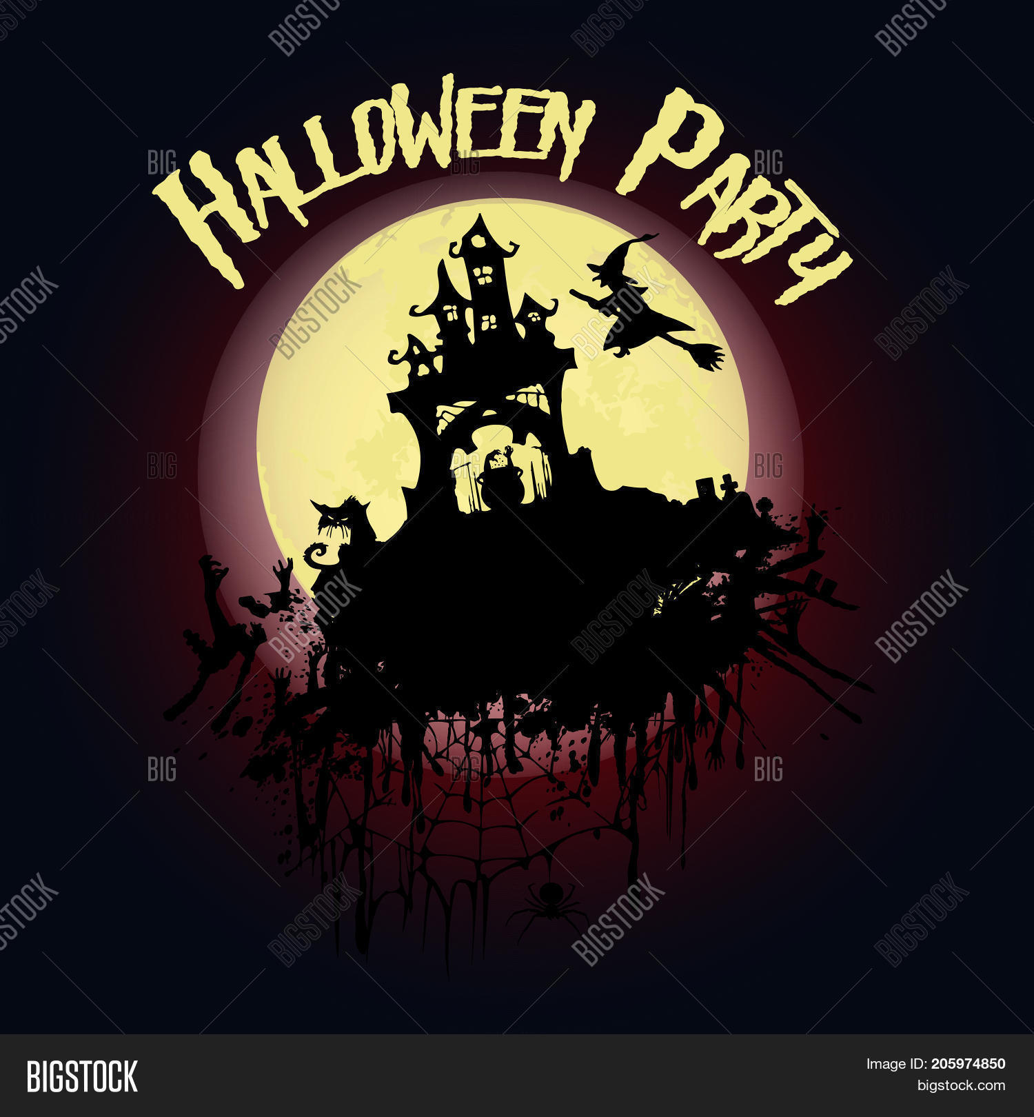 Halloween Party Vector Photo Free Trial Bigstock