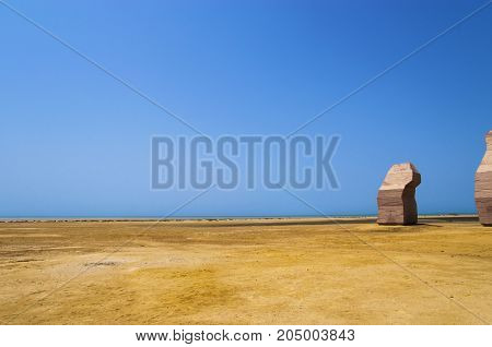 Desert at the edge of the sea Sinai Peninsula