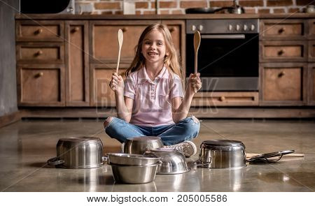 Girl In Kitchen