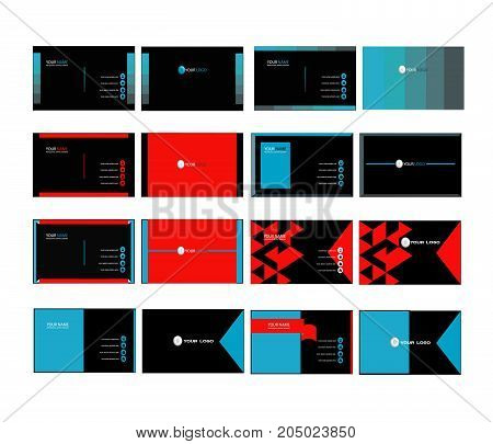 Corporate business card set template design vector