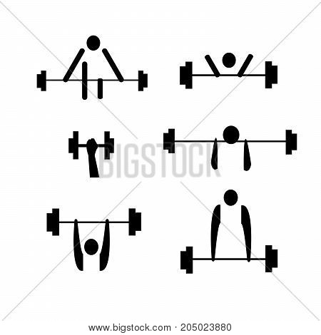 gym and  fitness drawing  illustration collection vector
