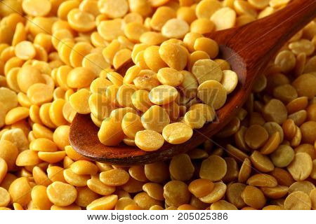 Close up of Arhar or toor daal or lentils