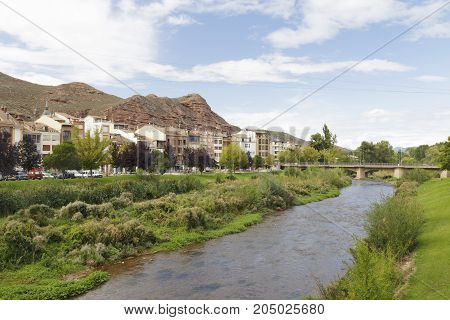 Cityscape Of The Town Of Najera, La Rioja, Spain.
