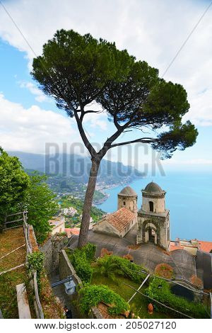 Ravelo Resort City At Amalfi Coast In Southern Italy