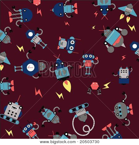 Roboter-Kinder-Tapeten-design