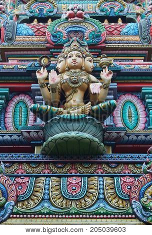 The Colorful Hindu Temple in Bangkok Thailand Hindu Art