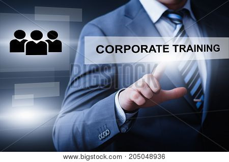 Corporate Training Webinar E-learning Skills Business Internet Technology Concept.