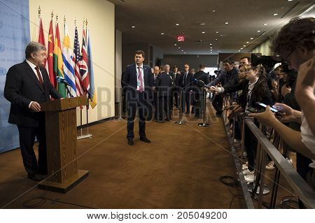 President Of Ukraine Petro Poroshenko In Un General Assembly