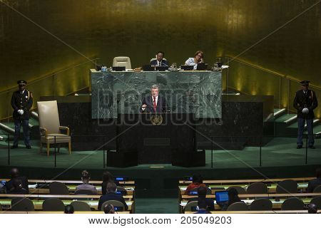 President Of Ukraine Petro Poroshenko In Un General Assembly