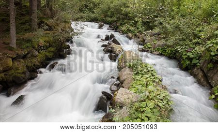 Waterfall In The Austrian Alps
