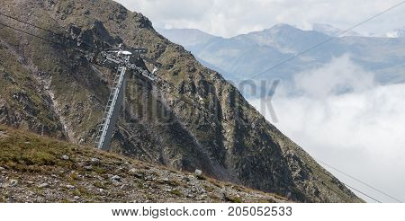 Ski Lift Chair In The Alps