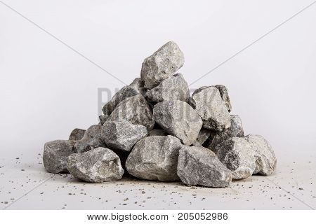 Breakstone 5-50 mm in size on a white background