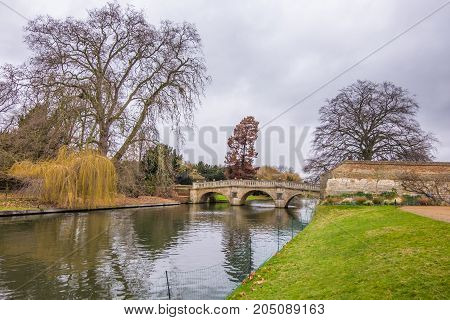 Park on the river Cherwell in Oxford university Oxford United Kingdom