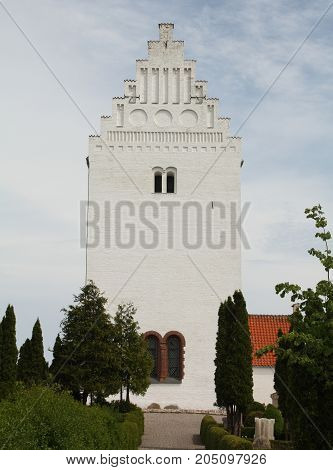 Fanefjord Kirke from the 13th century in Askeby on the island Mön. Denmark