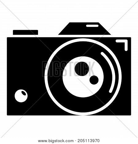 Retro camera icon . Simple illustration of retro camera vector icon for web design isolated on white background