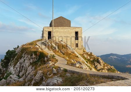 Njegos Mausoleum in Lovcen National Park. Montenegro