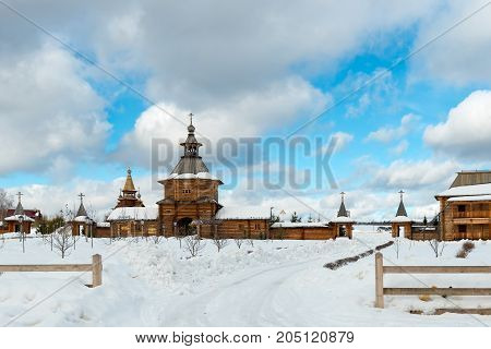 Holy spring gremyachiy Klyuch. A pilgrimage center. Svyatogorye. Moscow region Sergiev Posad district village Vzglyadnevo