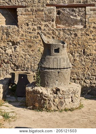 Ruins Of Pompeii, Ancient Roman City. Pompei, Campania. Italy.
