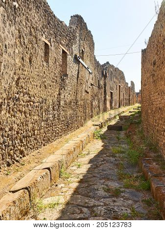 Ruins Of Pompeii, Ancient Roman City. Pompei, Campania. Italy.