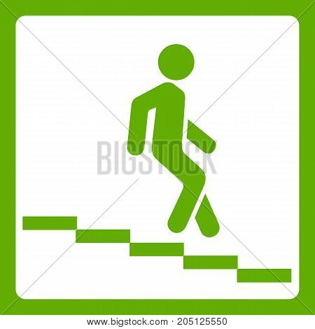 Underpass road sign icon white isolated on green background. Vector illustration