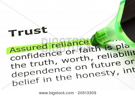 «Forsikrede Reliance» oplyst, Under 'tillid'