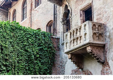 Romeo and Juliet balcony in Verona, Italy
